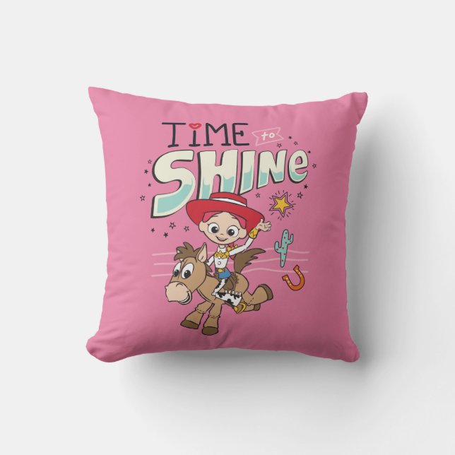 Jessie "Time To Shine" Throw Pillow (Front)