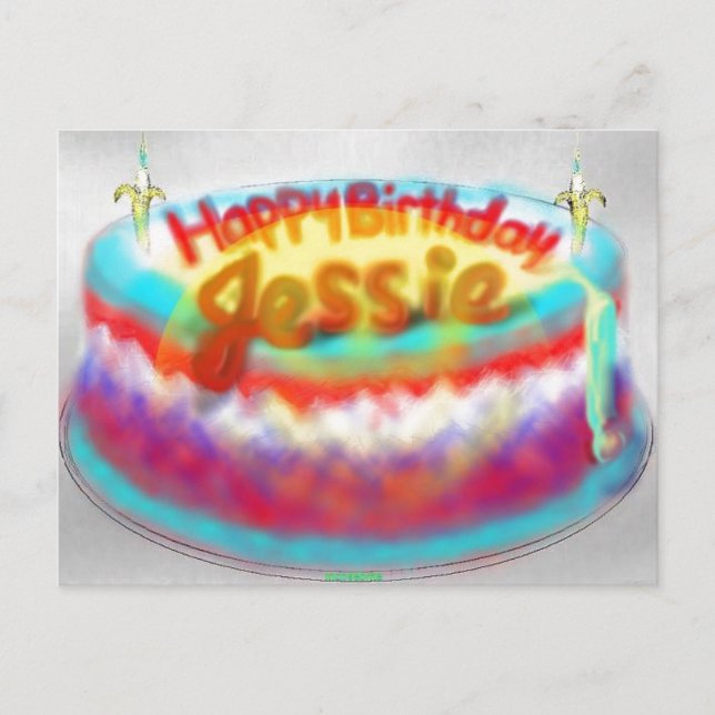 Jessie's 2014 Birthday Cake Postcard (Front)