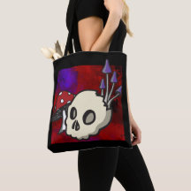 Jessie's Friends Skull and Mushrooms Tote