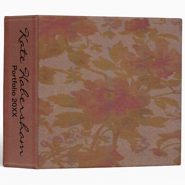 Jessops Field Floral Old Vintage Monogram Binder (Front/Spine)
