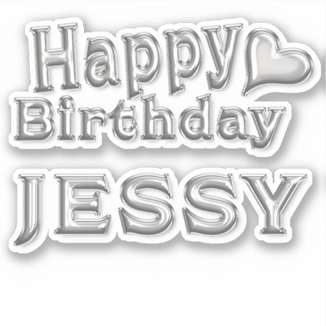Jessy Joyeux Anniversaire autocollant Sticker (Devant)