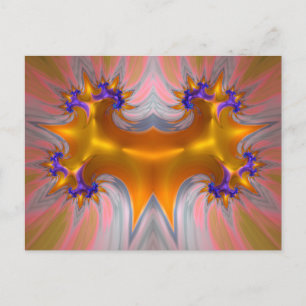 JESTER~ 3D Fractal Design Pattern ~ Multicoloured  Postcard