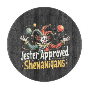 Jester Approved Shenanigans Circus Clown Cutting Board