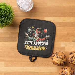 Jester Approved Shenanigans Circus Clown Pot Holder