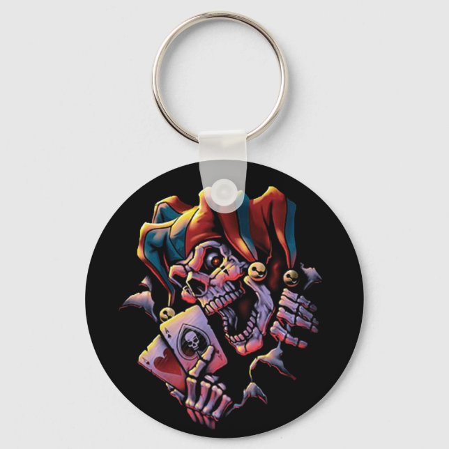 Jester Card Player Keychain (Front)