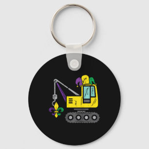 Jester Crane Mardi Gras Cute Boys Kids Toddlers Keychain