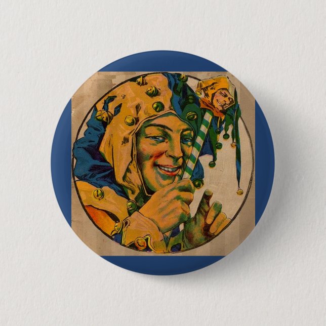 jester from the 1920s 2 inch round button (Front)