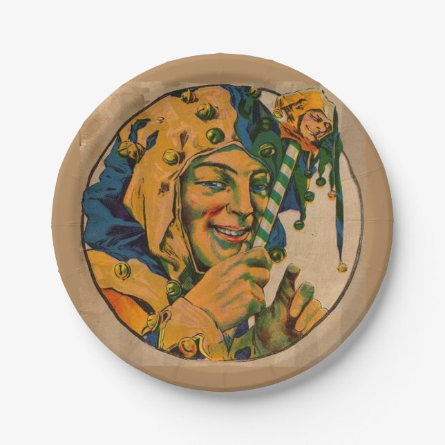 jester from the 1920s paper plate (Front)