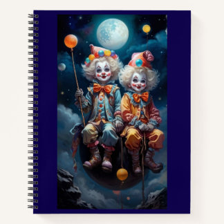 Jester Fun Spiral Notebook - Colourful Clowns