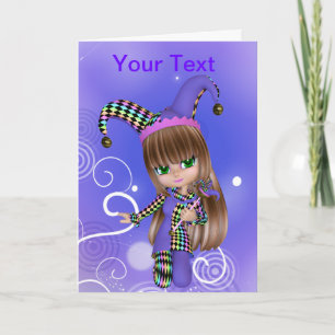 Jester Girl Greeting Card