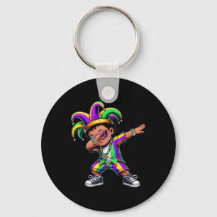 Jester Hat Mardi Gras Shirts Dabbing Boys Kids New Keychain