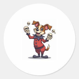 Jester Jack Russell Classic Round Sticker