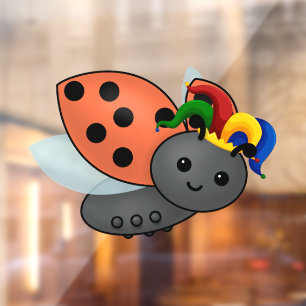 Jester Ladybug Window Cling