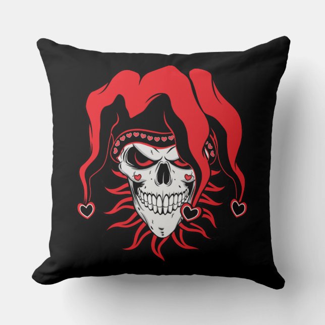 Jester of Love Throw Pillow (Front)