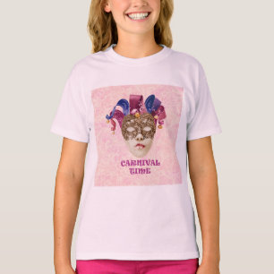 Jester Porcelain Mask with Ribbons and Bells T-Shirt