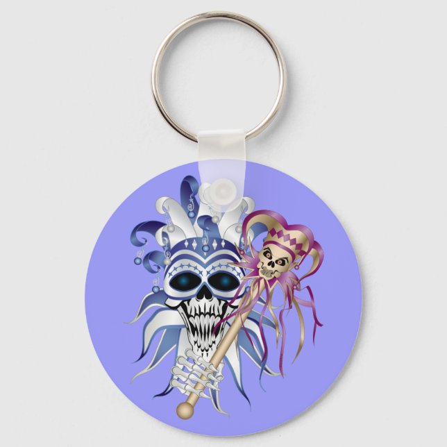 Jester Skull Keychain (Front)