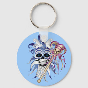 Jester Skull Keychain