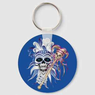 Jester Skull Keychain
