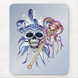 Jester Skull Mouse Pad