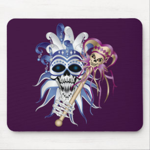 Jester Skull Mouse Pad