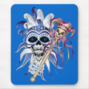 Jester Skull Mouse Pad