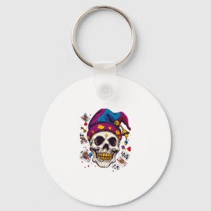 Jester Skull Trickster Keychain