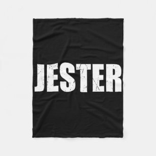 Jester T Shirt Halloween Costume Funny Retro Distr Fleece Blanket