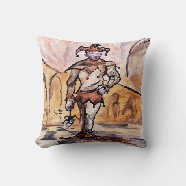 Jester Throw Pillow (Front)