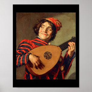 Jester with a Lute Poster Canvas Print