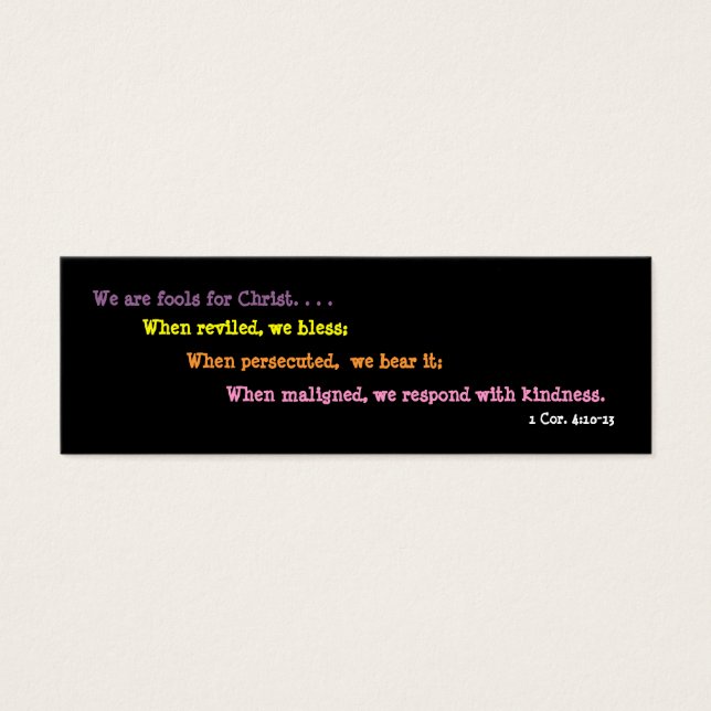 Jesters For Christ Bookmark (2 sided) (Front)