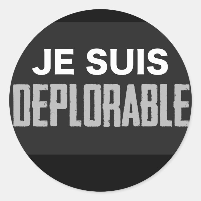 JeSuisDeplorable Classic Round Sticker (Front)