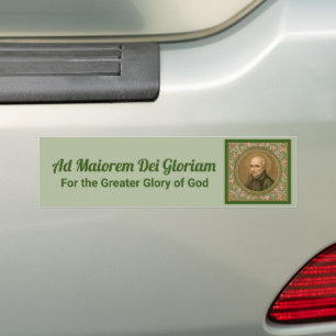 Jesuit Motto by St Ignatius (BK 50; Latin/English) Bumper Sticker