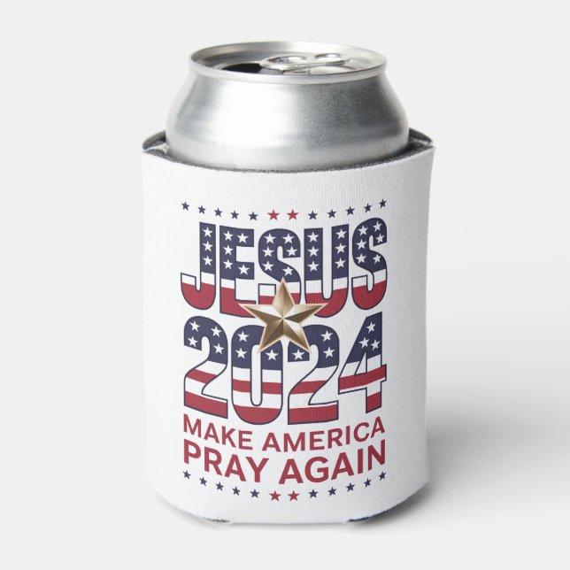 Jesus 2024 Make America Pray Again Can Cooler (Can Front)