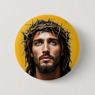 JESUS 2 INCH ROUND BUTTON