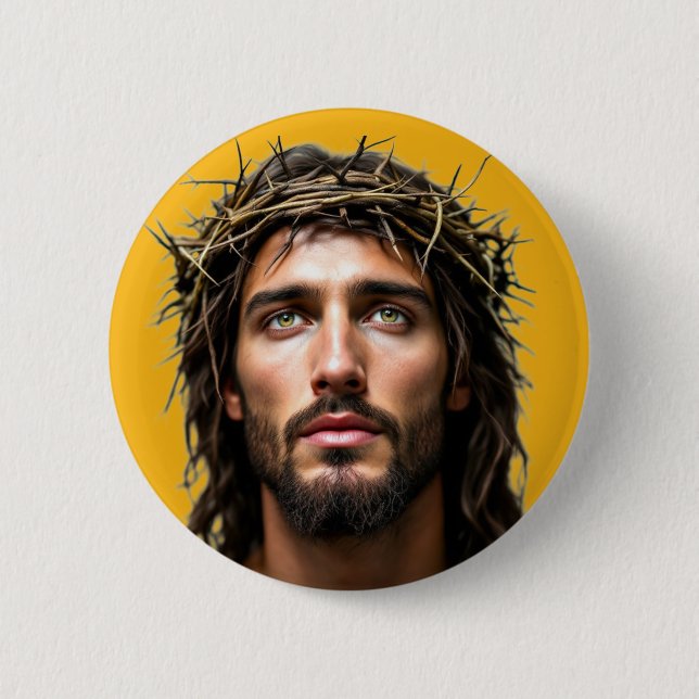 JESUS 2 INCH ROUND BUTTON (Front)