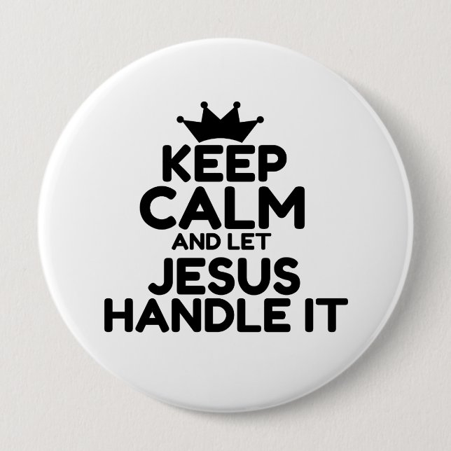 JESUS 4 INCH ROUND BUTTON (Front)