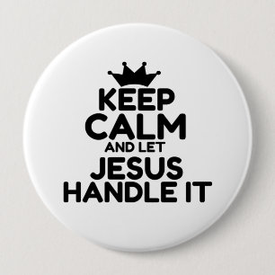 JESUS 4 INCH ROUND BUTTON