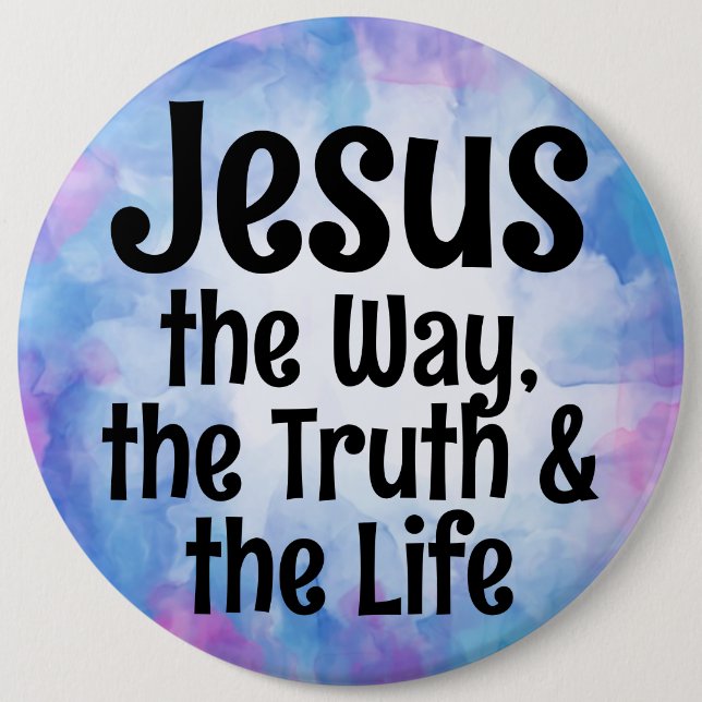 Jesus 6 Inch Round Button (Front)
