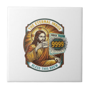 Jesus 9999 Unread Emails Inbox Zero Office Humor_1 Tile
