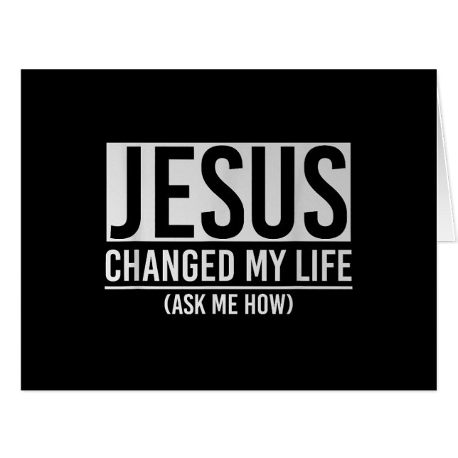 Jésus A Changé Ma Vie Demandez-Moi Comment Jésus (Devant horizontal)