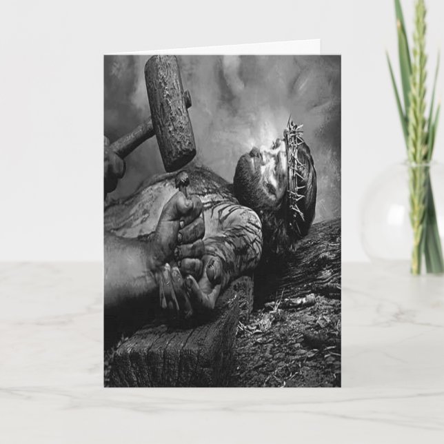 Jésus a cloué la carte de voeux (Devant)
