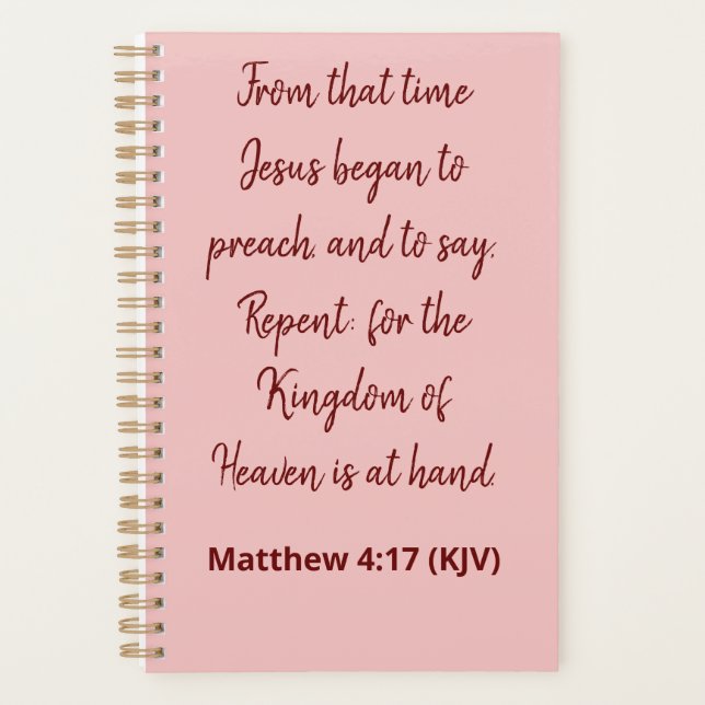 Jésus A Commencé À Prêcher - La Bible Verse Élégan (Devant)