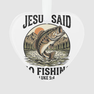 Jésus a dit allez pêcher Vintage Bass Chrétien
