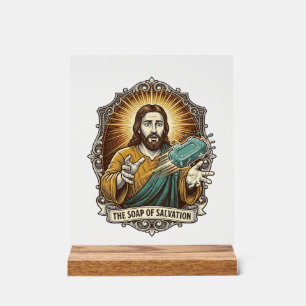 Jésus a laissé tomber le savon glissant sous la do