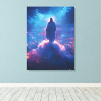 Jesus Above the World – Watercolor Divine Presence