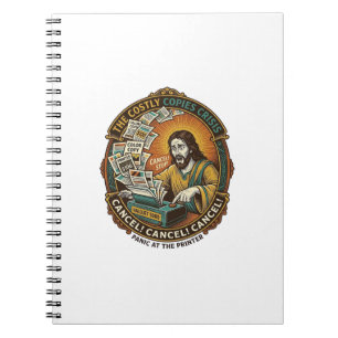 Jesus Accidental 100 Color Copies Printer Mistake  Notebook