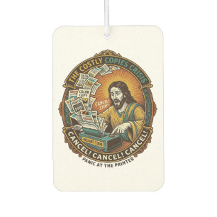 Jesus Accidental 100 Colour Copies Printer Mistake Air Freshener