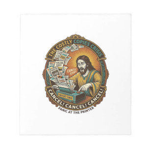 Jesus Accidental 100 Colour Copies Printer Mistake Notepad