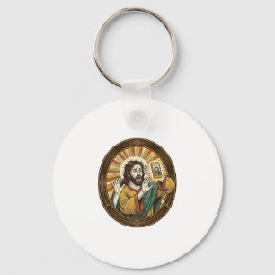 Jesus Accidental Front Camera Double Chin Selfie E Keychain