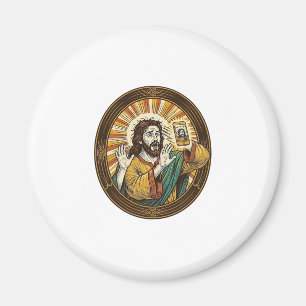 Jesus Accidental Front Camera Double Chin Selfie E Magnet